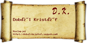 Dobál Kristóf névjegykártya