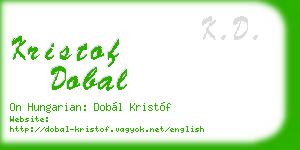 kristof dobal business card