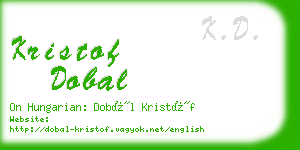 kristof dobal business card